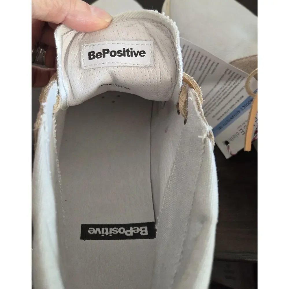 New Be Positive x Spence Chukka Boot Canvas Suede Cream Tan Size 44 (US 10.5)